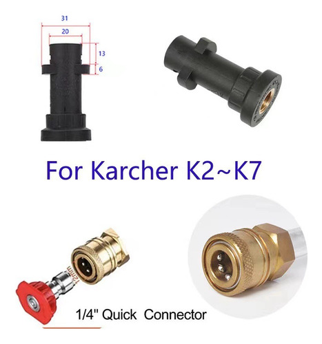 Adaptador Rapido Corto Para Karcher K2-k7 Sin Boquillas