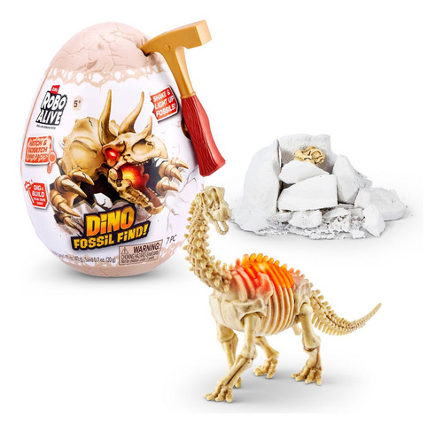 Mini Huevo Robo Alive Con Fosil De Dinodaurio De Zuru