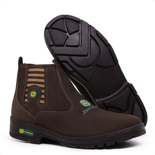 Bota Botina John Deere Couro Legitimo Super Confortavel