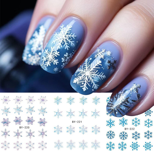 Caminos De Nieve Pegatinas De Arte De Uñas Calcomanías De Uñ