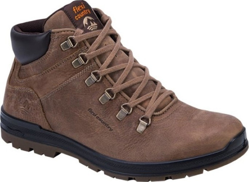 Botin Montaña Hombre, Ocre, Explorador Y Comodo, Piel/textil