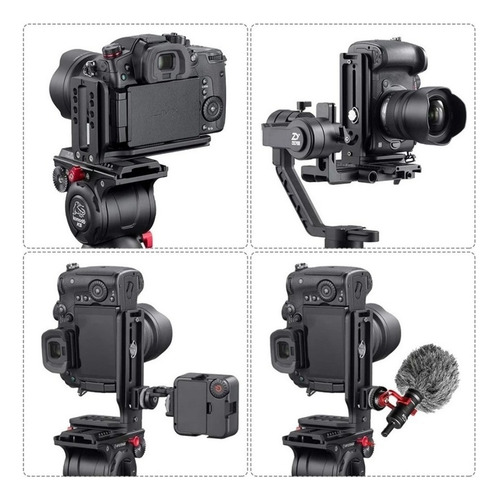 Placa TriPod Gimbal Câmera Vertical L Suporte Alumínio A