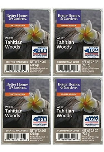 Cubos De Cera Aromática Tahití Blanca - 4 Unidades.