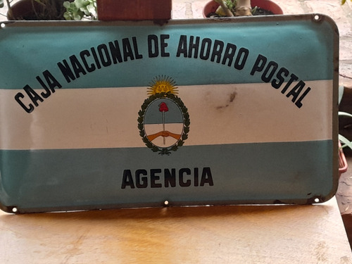 Cartel Enlozado  Bombé Correo Nacional De Ahorro Postal