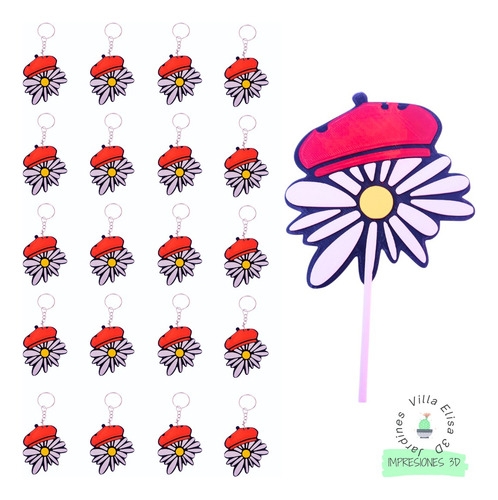 Margarita Serie Llaveros Souvenir 22 U + Cake Topper