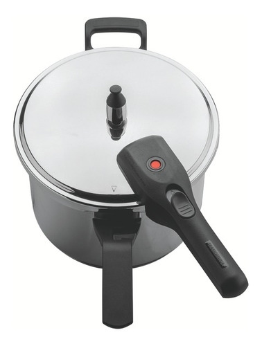 Olla a Presión en Acero Inoxidable Triple Fondo de 22 cm 6 L Tramontina Brava