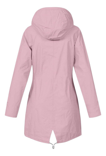 Abrigo Largo Con Capucha Y Forro De Gabardina Para Mujer, Ta
