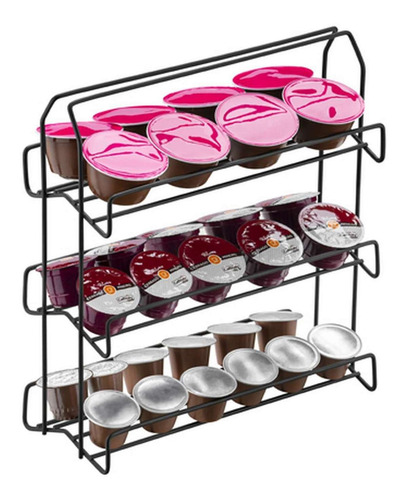 Imagem 3 de 3 de Porta Cápsulas De Café Libérica Preto Schmitt