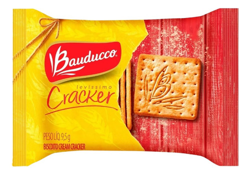 370 Sachês Biscoito Bauducco Cream Cracker Envelopados
