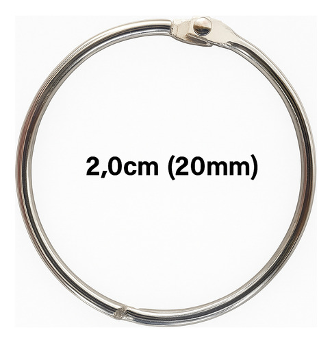 Pacote Com 20 Argolas Articulada Prata E Dourado 2,0cm(20mm)