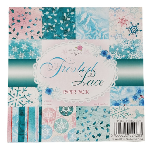 Papel Para Scrapbook 6 X 6 In. Wild Rose Frosted Lace