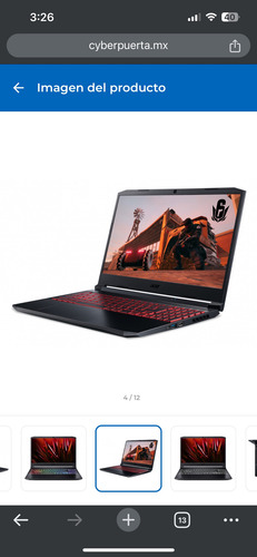 Laptop Gamer Acer Nitro 5 Ryzen 7 16 Ram Nvidia 1650 (Usado)