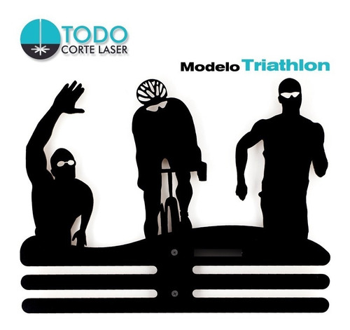 Imagen 3 de 5 de Medallero Triathlon-triatlon-ironman-running-deportivo