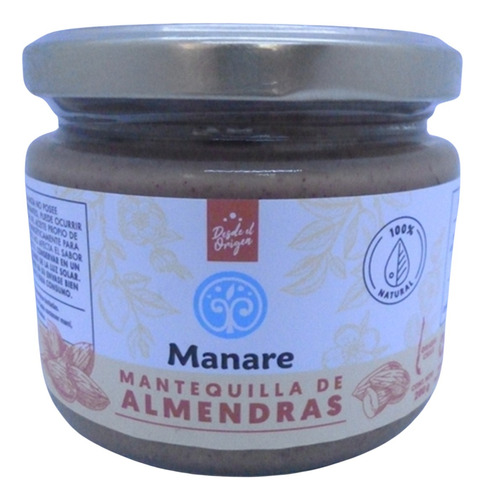 Mantequilla De Almendras. Manare 200gr.