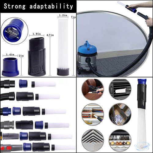 Kit Universal De Accesorios Para Aspiradora De Plástico Húme