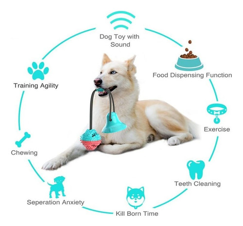 Hu Juguete Interactivo Con Ventosa Tipo Kong For Perros