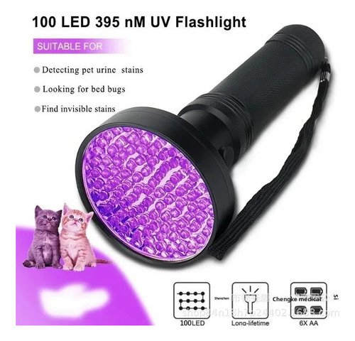 Linterna Uv Única De 100 Led - Linterna Uv Multifuncional