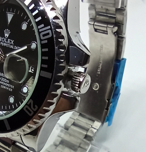 Relógio Masculino Pulseira Prata Fundo Preto - Importado