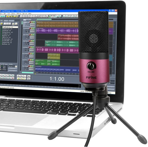 Micrófono Fifine Condensador, Usb, Cardioide, Con Trípode