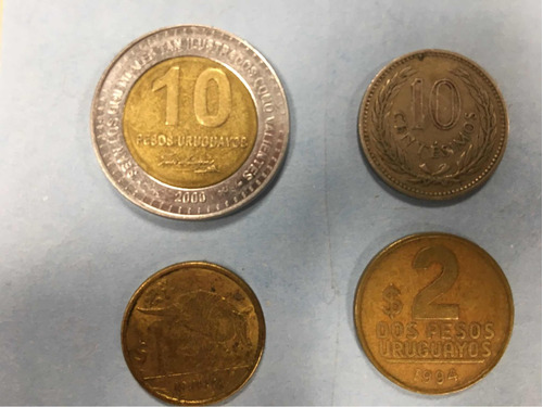 Monedas Antiguas Uruguayas (lote) - 1953, 1994, 2000 Y 2012.