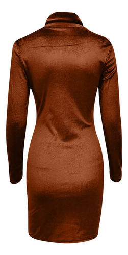 Shirrin Cómodo De Color Liso De Manga Larga Con Cuello Alto