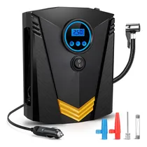 Comprar Compressor Bomba De Ar Veicular Digital Portátil 12v Calibrador Pneu Alta Potência 120w 35l 150psi Ideal Para Carro Moto Bicicleta Carroças Infláveis Boias Com Lanterna De Emergência