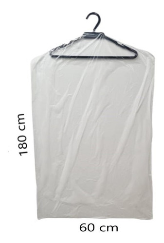Sacos Plásticos P/ Vestidos Longo Lavanderia 60x180 C/100 Un