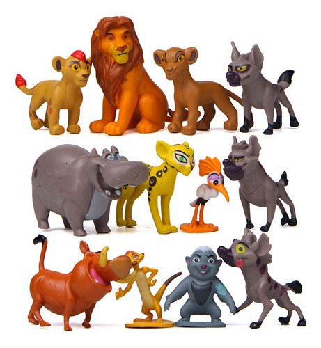 Bonecos Rei Leão Simba Timão Pumba 12 Miniaturas 3,30 A 4,10