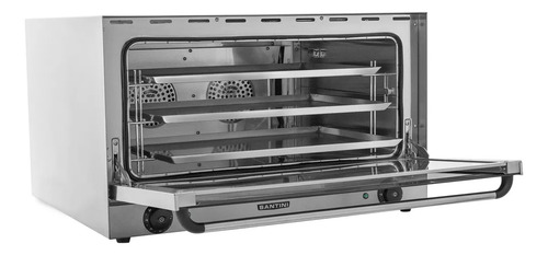 Horno Convector Santini Mc840 3 Bandejas 40x60 Profesional Color Plateado
