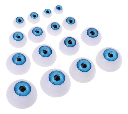 8 Pares De Ojos Falsos Redondos De Plástico Ojos Azules