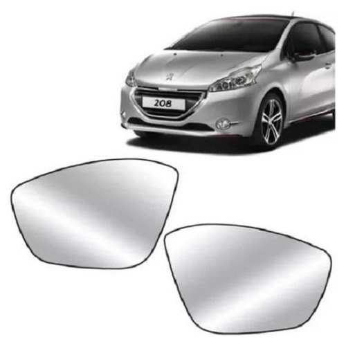 Par Lente Espelho Retrovisor Peugeot 208 2012 13 14 A 2018