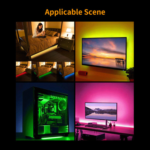 Ót Lâmpada Led Ible Para Tv/mesa, Usb, 3 Teclas, 0,5 M