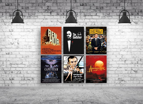 Cuadros Posters Decorativos Carteles De Peliculas 6 Piezas 