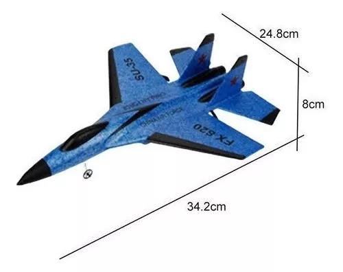 Alto Poder de Voo, 2 Baterias, Avião Controle Remoto 2.4 Ghz