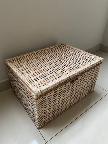 Cajón Baúl De Mimbre Reforzado