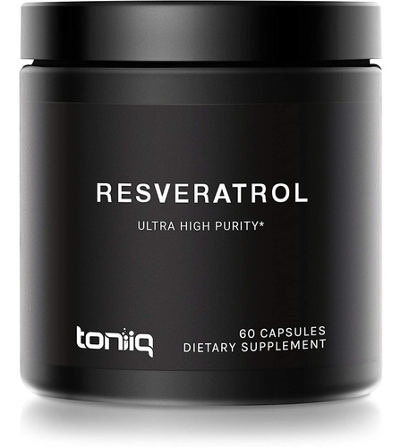 Suplemento en cápsula Toniiq  Ultra High Purity resveratrol, Reservatrol resveratrol
