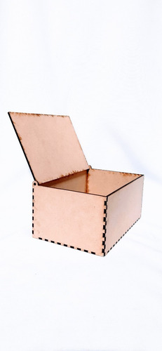 Imagen 3 de 3 de Caja Con Tapa 20x13x10 - Mdf / Fibrofacil