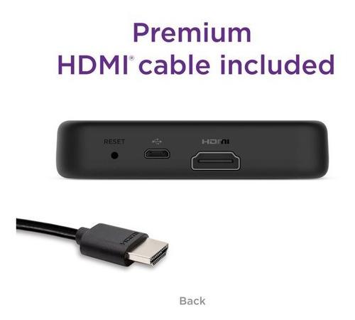 Imagen 3 de 8 de Roku Premiere 3920 Standar 4k & Hdr & Full Hd 1080p C/ Control Remoto Y Hdmi Premium De Alta Velocidad Color Blanco