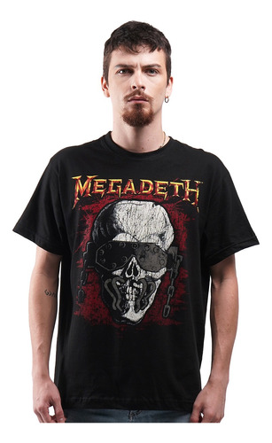 Camiseta Oficial Megadeth Vintage Vick Rock Activity