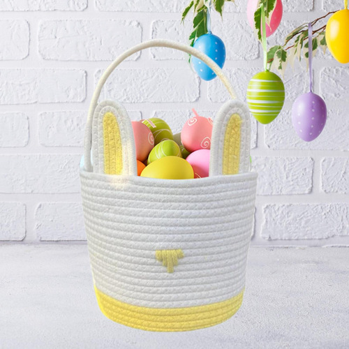 Canasta De Regalo De Pascua De Huevo De Pascua Con Orejas De