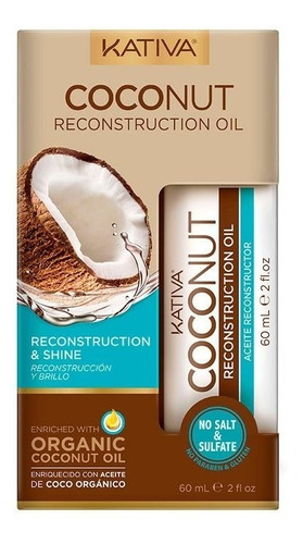 Aceite De Coco Kativa Coconut Rescontru - mL a $908