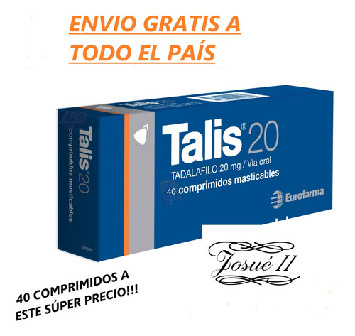 Talis20® Masticable 20 Mg X 40 Comprimidos | Tadalafilo
