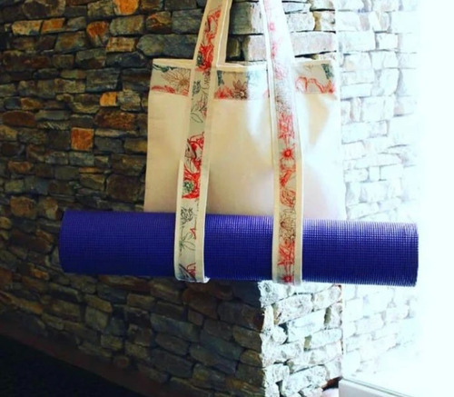 Bolsos Tote Yoga De Lona Cruda Hecho A Mano