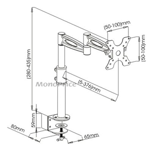 Monoprice 105402 Soporte Inclinable De Montaje Ajustable Par