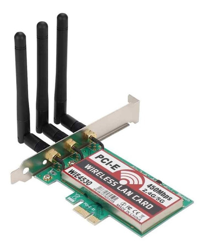 Placa De Rede Wireless Dualband Pcie 2.4g/5g 450mbps 802.11n