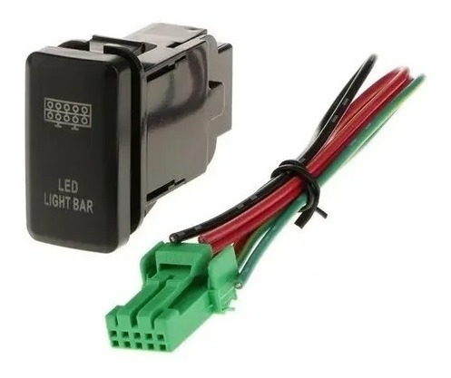 Interruptor De Botón De Barra De Luz Led Azul 12v