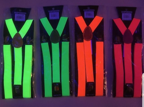 Imagen 2 de 10 de Tiradores Fluor X 10 Tirador Fluo Brilla Con Luz Uv Cotillon