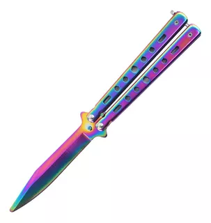 Navaja Mariposa Balisong Cuchillo Tactico Mtech 1167 Color Tornasol