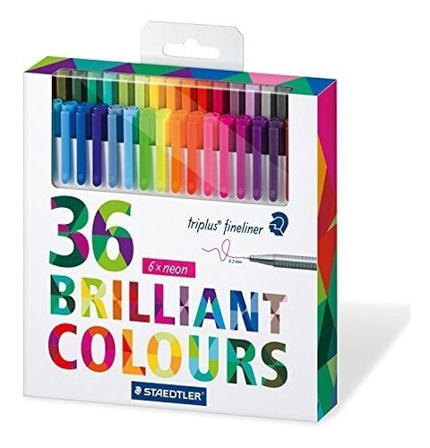 Set Staedtler Color Pen, Juego De 36 Colores Surtidos (tripl