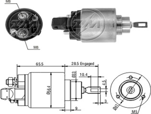 Solenoide Bosch Volkswagen/saveiro/ Gol/fox/parati/etc. Con 